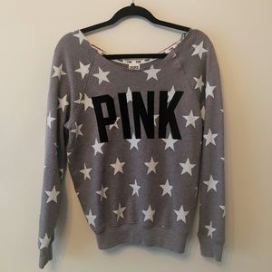 VS PINK Off Shoulder Sweatshirt